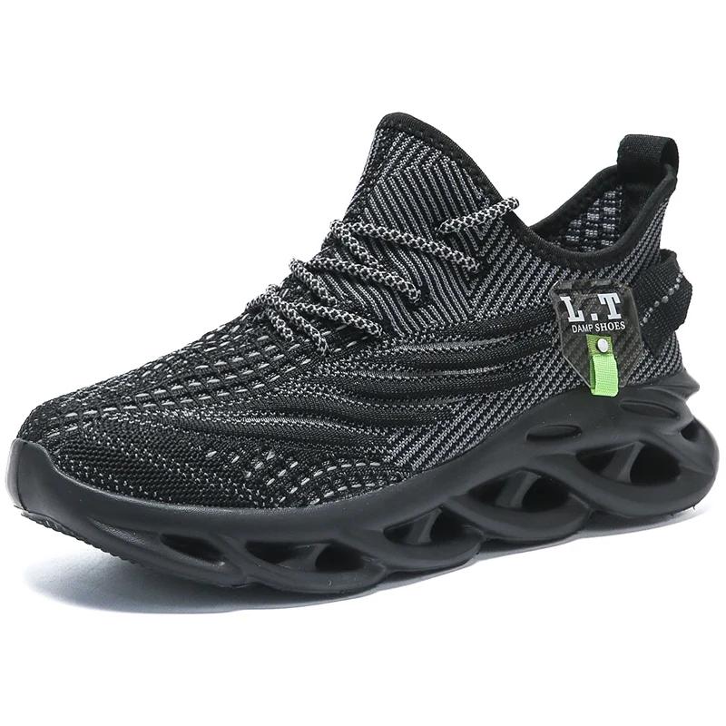 YRZL Herren Weiße Laufschuhe Leichte Atmungsaktive Mesh-Sneaker Fitnessstudio Sportschuhe Trendige Lässige Langlebige Sneaker für Herren 38 gray