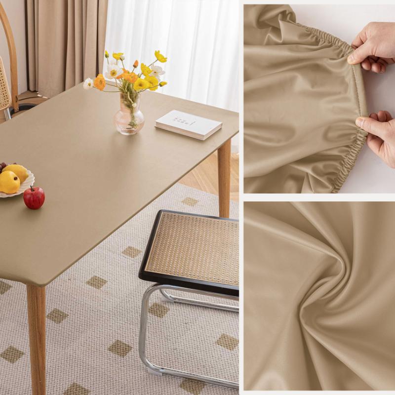 Vinyl Tischdecken - Rechteckige Tischdecke - Vinyl Tischdecken für rechteckige Tische - Plastiktischdecken - Wasserdicht 70X130cm kaffeebraun