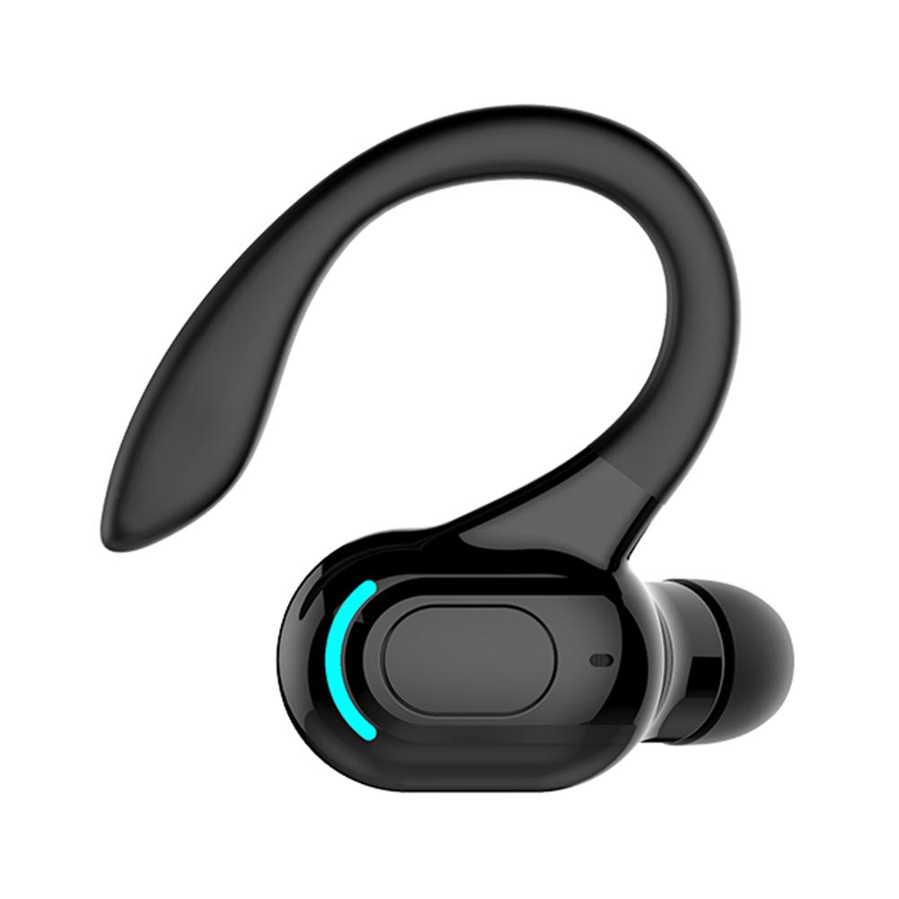 Noise Cancelling Sport Wireless Business Kopfhörer Headset Wasserdicht Hängende Einzelohr-Ohrhörer Bluetooth 5.2 Kopfhörer schwarz