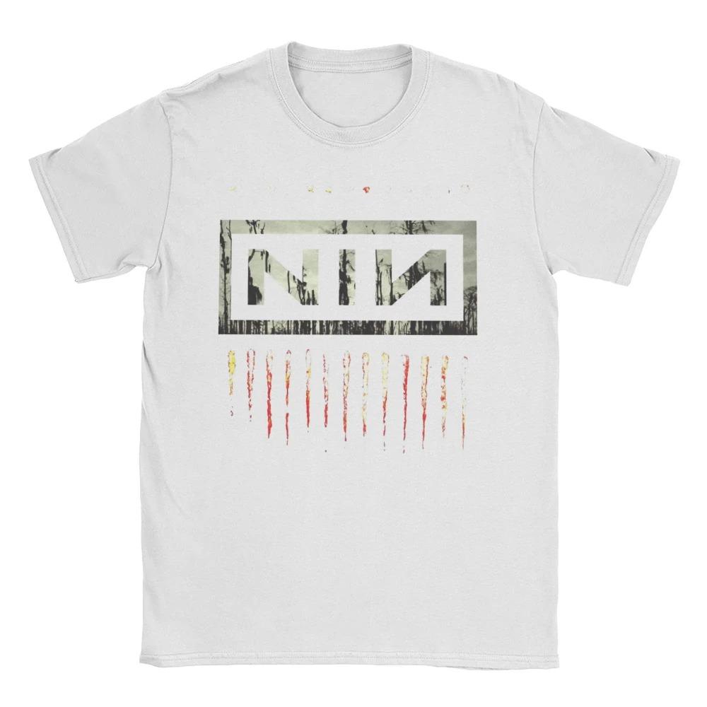 2026 Nine Inch Nails NIN Rockband Kleidung Herren Damen Baumwolle T-Shirt Baumwoll-Tee Druck Übergroßes T-Shirt Sommer Unisex Kleidung XXXL braun