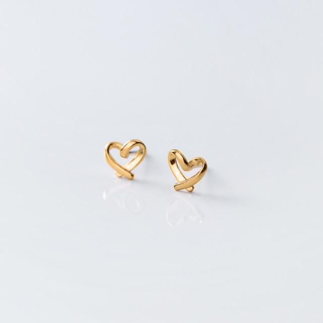 Kleine 925 Sterling Silber Ohrstecker für Frauen Piercing Ohr Frauen Silber Ohrring 925 Herz Ohrringe Silber 925 gold