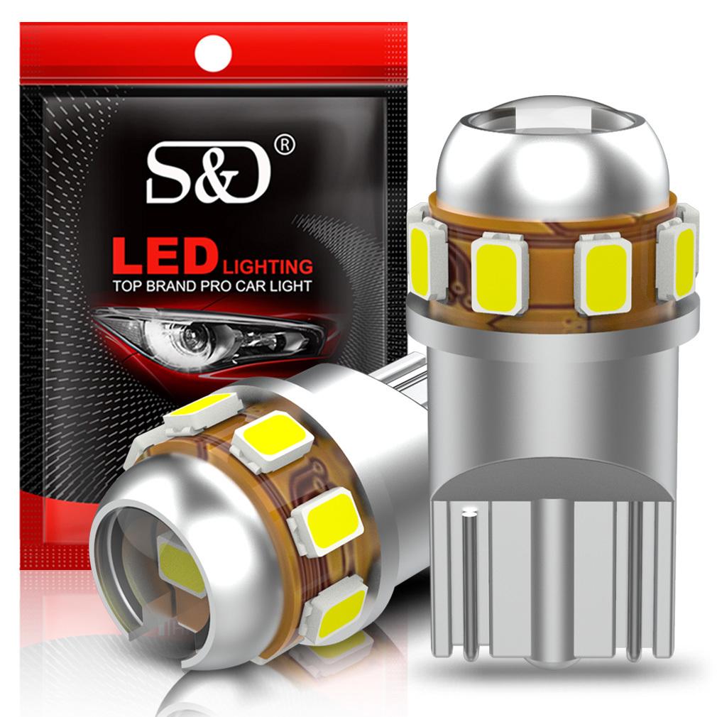 2 Stück W5W T10 LED-Lampen CANBUS Kein Fehler 9SMD 3020 LED-Chips 194 168 Auto Innenraum Seitenlicht Auto Karten-Deckenleuchten Kennzeichenleuchte 6000K Weiß 12V 24V