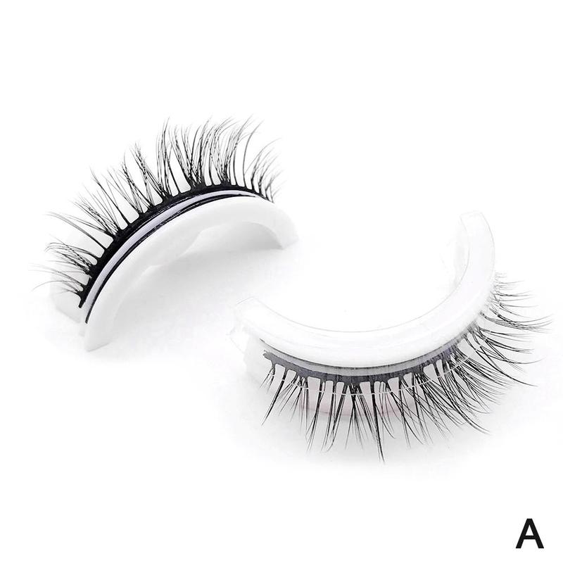 Selbstklebende falsche Wimpern wiederverwendbare natürliche 3D-Wimpern ohne Kleber auf Stick-Lash-Extensions N8A3 L01-1PCS