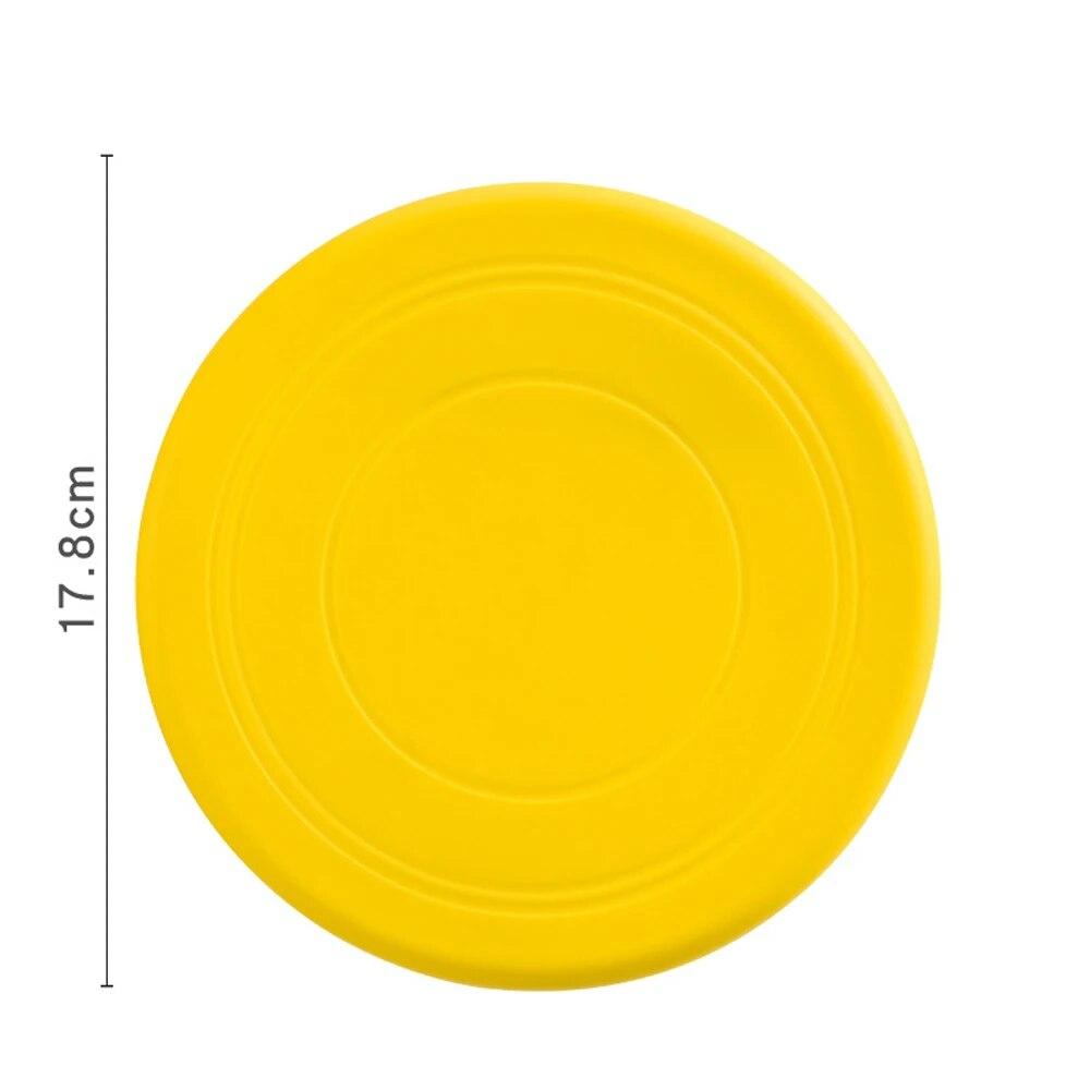 Haustier Hund Flying Disc Spielzeug Weiche Nicht-Slip Silikon Spiel Fliegende Untertasse Anti-Kauen Trainning Interaktive Pet Welpen hund Liefert gelb