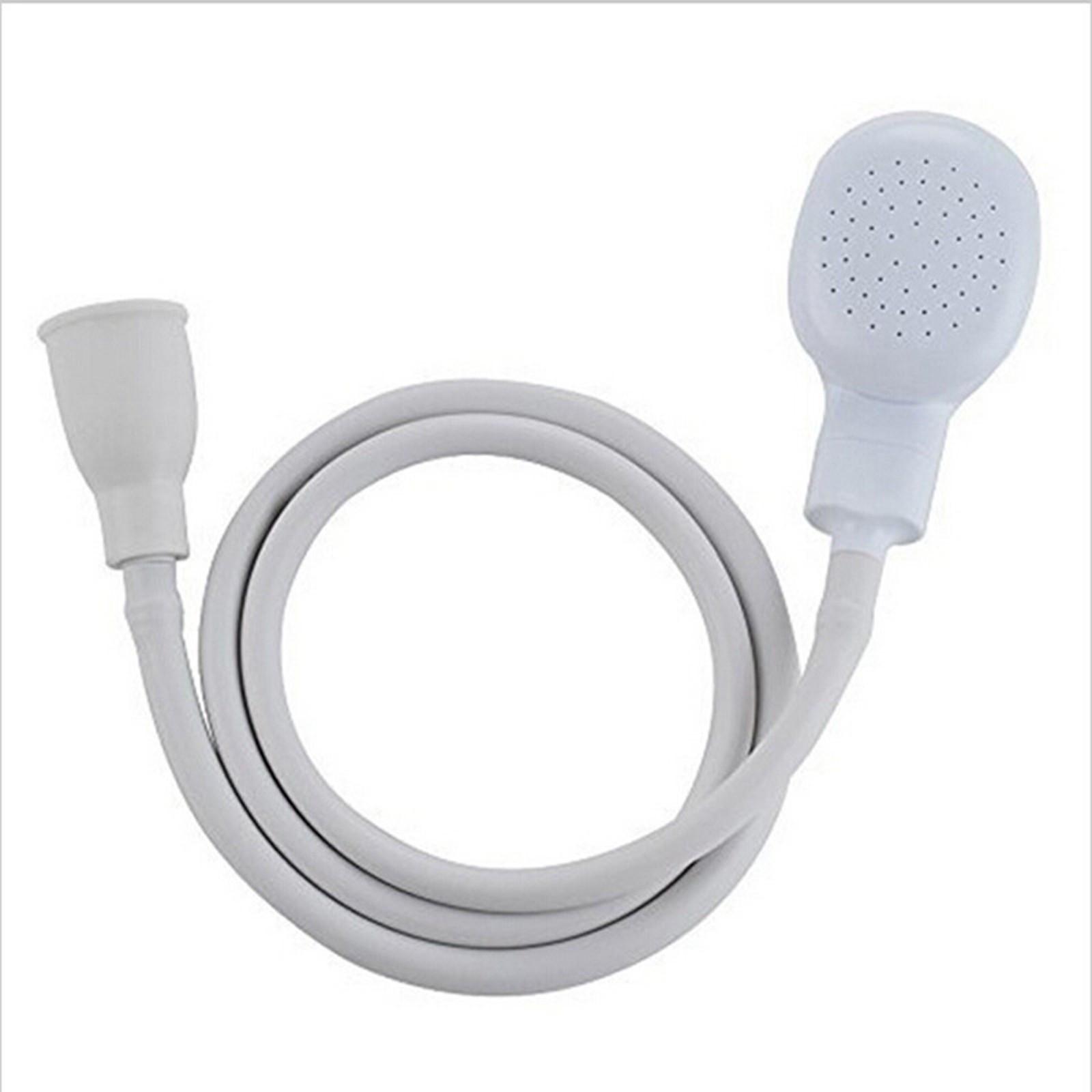 Waschbecken-Sprühschlauch, tragbarer Duschkopf, Shampoo-Sprüher, Einzelhahn, Waschbecken-Schlauch, Duschschlauch white