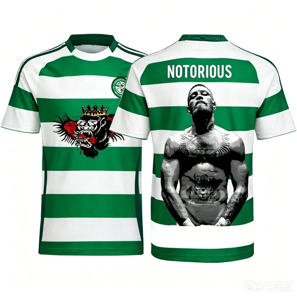 Sommer Neu Berüchtigte Conor McGregor Spezialausgabe MMA Fußballtrikot Herren Damen Fitness Training Atmungsaktives Sport-T-Shirt Top 2XL black