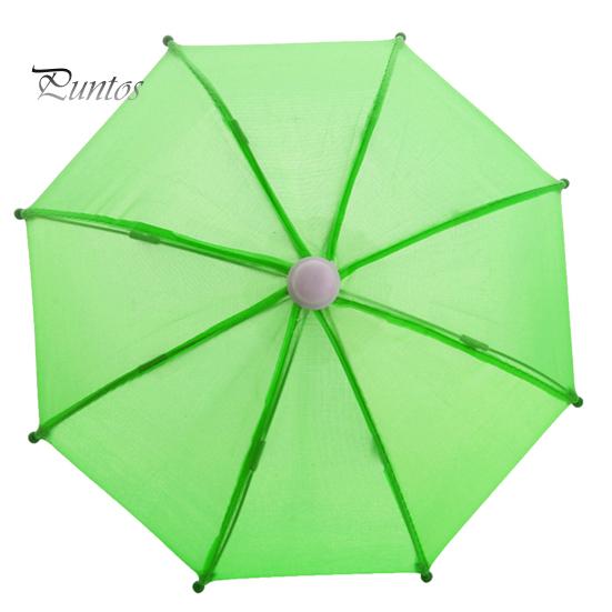 Puppen-Regenschirm, niedlich, dekorativ, einfarbig, Puppenhaus, offener Regenschirm, Dekoration für den täglichen Gebrauch grün