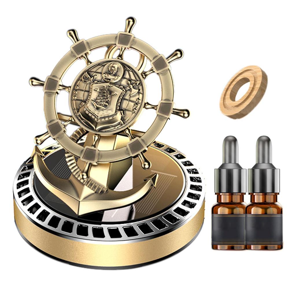 Solar-Auto-Lufterfrischer, Zubehör, Duftdekoration, Auto-Aroma-Zubehör, Innen-Parfüm-Diffusor gold