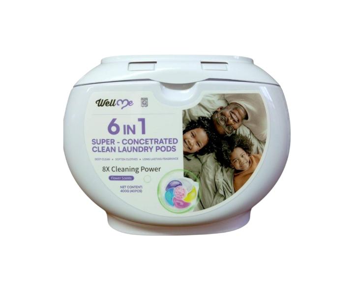 Koreanische Waschkapseln WellMe 6in1 superkonzentrierte Pods für saubere Wäsche 40 pcs capsules in pack