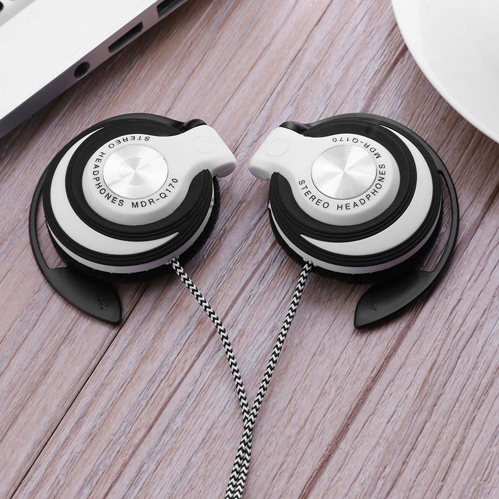 3,5 mm kabelgebundenes Gaming-Headset, On-Ear-Sportkopfhörer, Ohrbügel-Musik-Kopfhörer für Smartphones, Tablets weiß