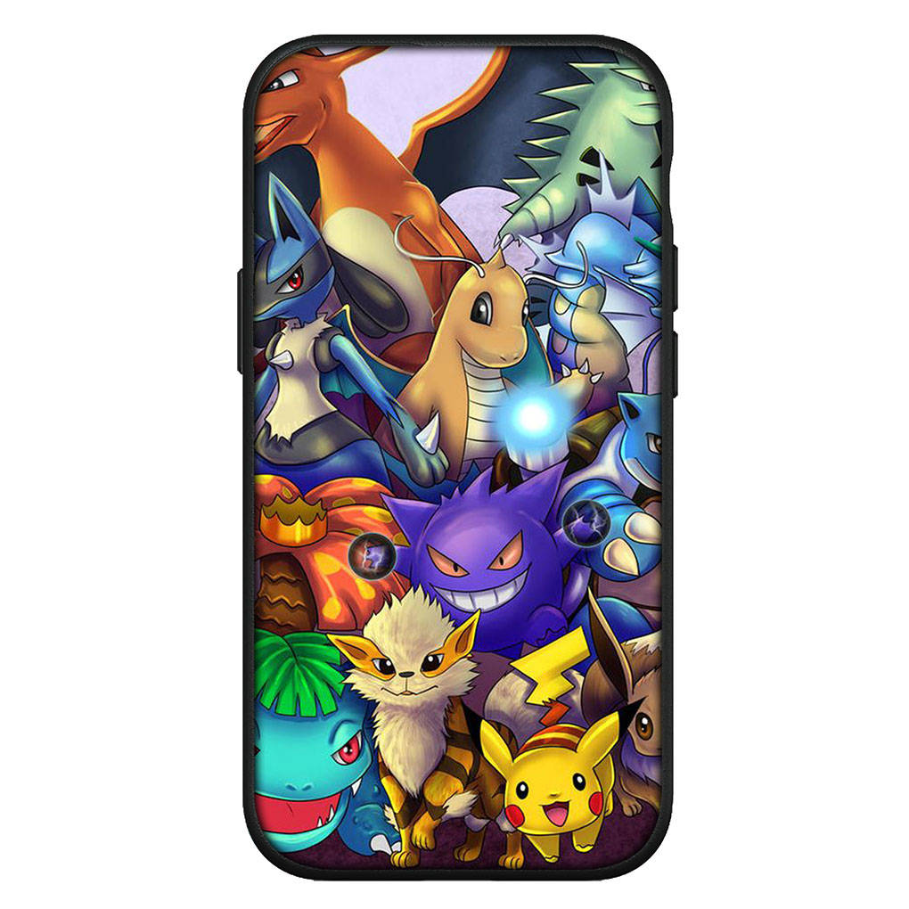 Hülle für iPhone 16 15 14 Xiaomi Redmi Note 13 12 11 Pro Max X 10 8 9 XR Samsung Galaxy S24 S23 A05 OPPO Huawei Pokemon Pikachu GO Gengar Handyhülle for Samsung Galaxy S7 Edge himmelblau