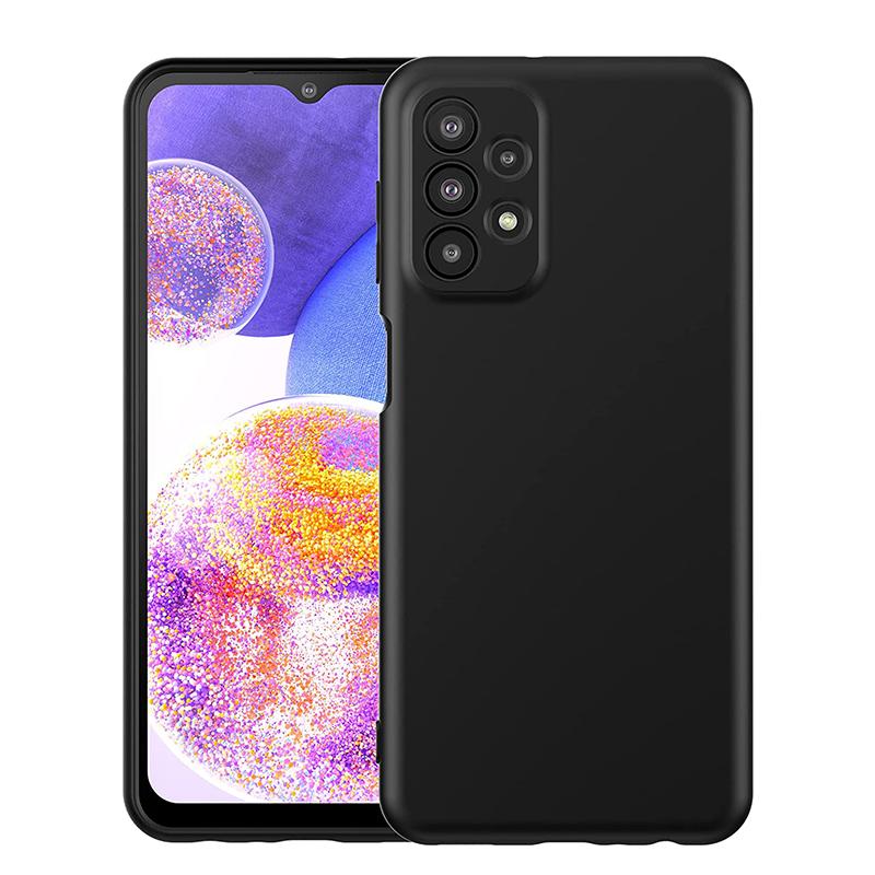 Für Samsung Galaxy A23 A 23 Silikon stoßfeste Telefonhülle Abdeckung stoßfeste flüssige Silikon-Telefonhülle für Samsung A23 Samsung Galaxy A23 schwarz