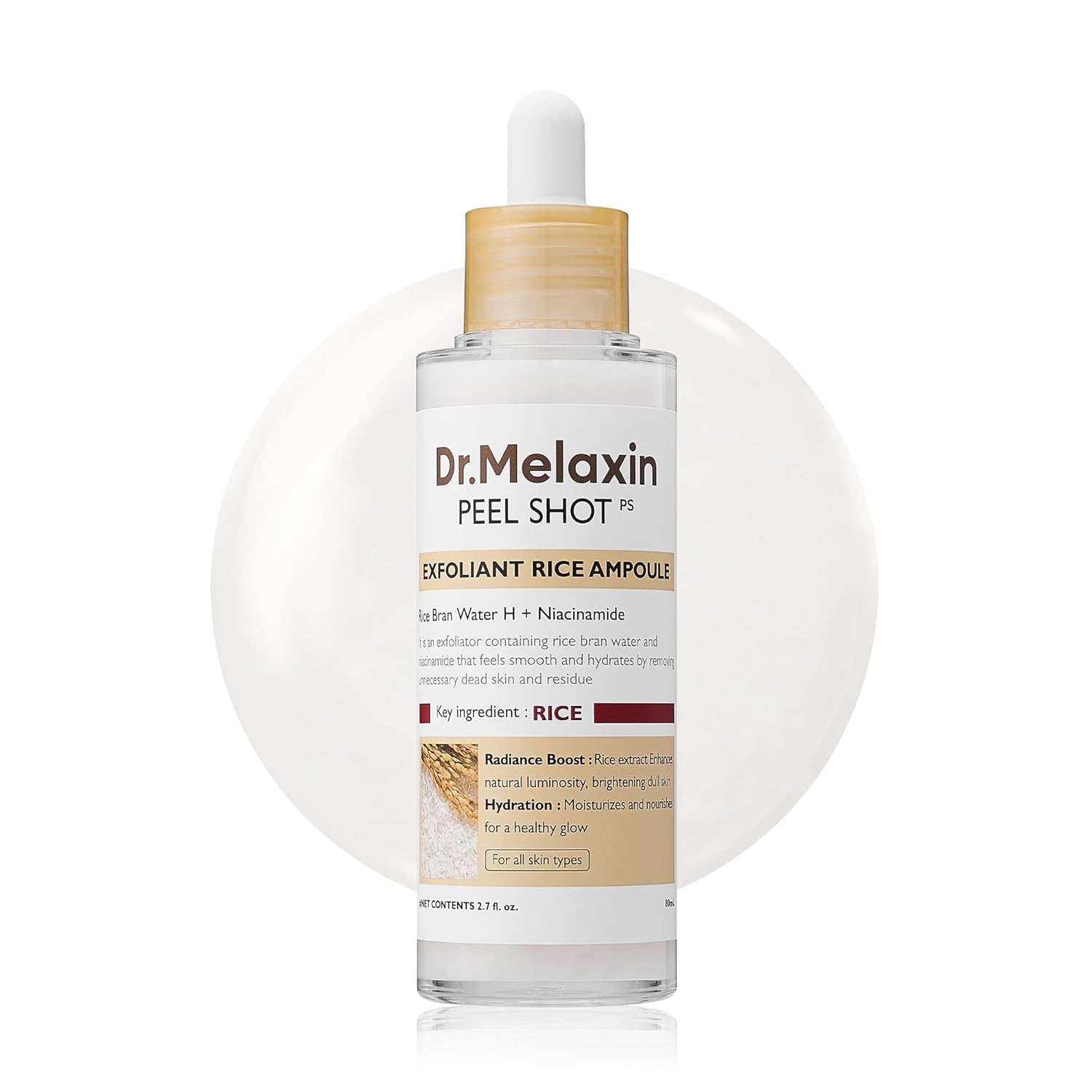 Dr.Melaxin Peel Shot Glow White Rice Peeling Ampulle WEISSER REIS/SCHWARZER REIS WHITE RICE