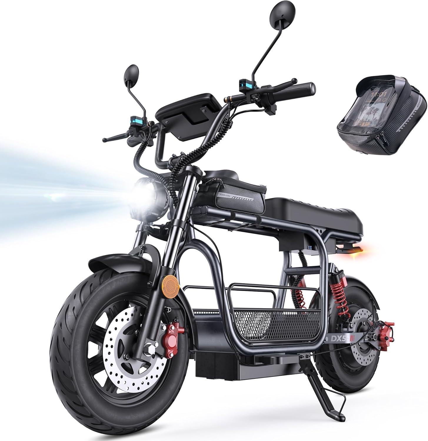 iScooter DX5 Elektroroller für Erwachsene mit Sitz, 1500W Motor, 48V15.6AH Akku 15 Zoll