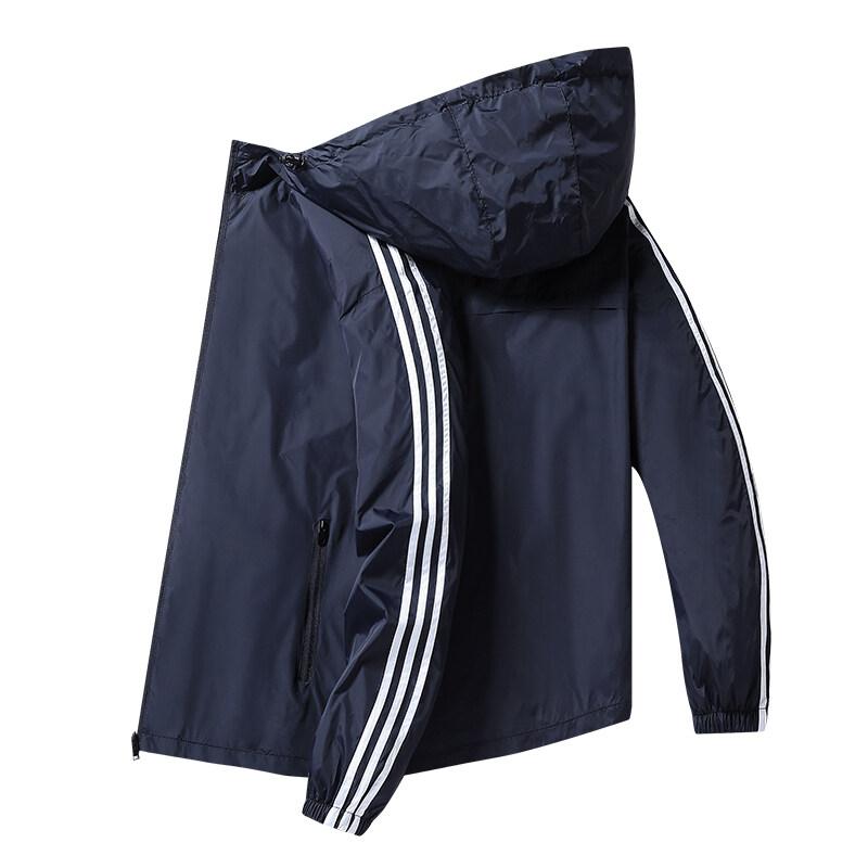 Große, modische, winddichte, dünne Windjacke, atmungsaktive, einfarbige, große Herrenjacke, dicker Mantel XXXXXL navy blau