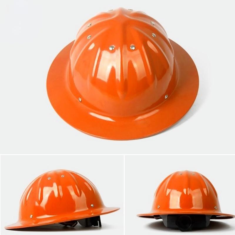 1 Stück Aluminiumlegierung Schutzhelm Breiter Rand Hartschalenhelm Leicht Hohe Festigkeit für Bauwesen Eisenbahn Metallurgie Bergbau Arbeitskappe Orange