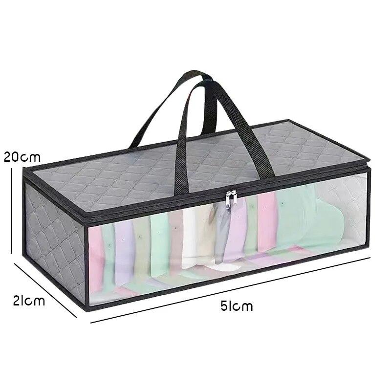 Kleiderschrank-Organizer, Aufbewahrungsbox für Kleidung, wasserdichte Aufbewahrungsbox für Kleidung unter dem Bett, große Kapazität, staubdichte Aufbewahrungstasche, platzsparend graue