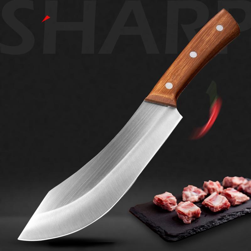 7 Zoll Kochmesser Edelstahlmesser Gemüse Fleischerbeil Schneidemesser Scharfes Küchenmesser Komfortabler Griff