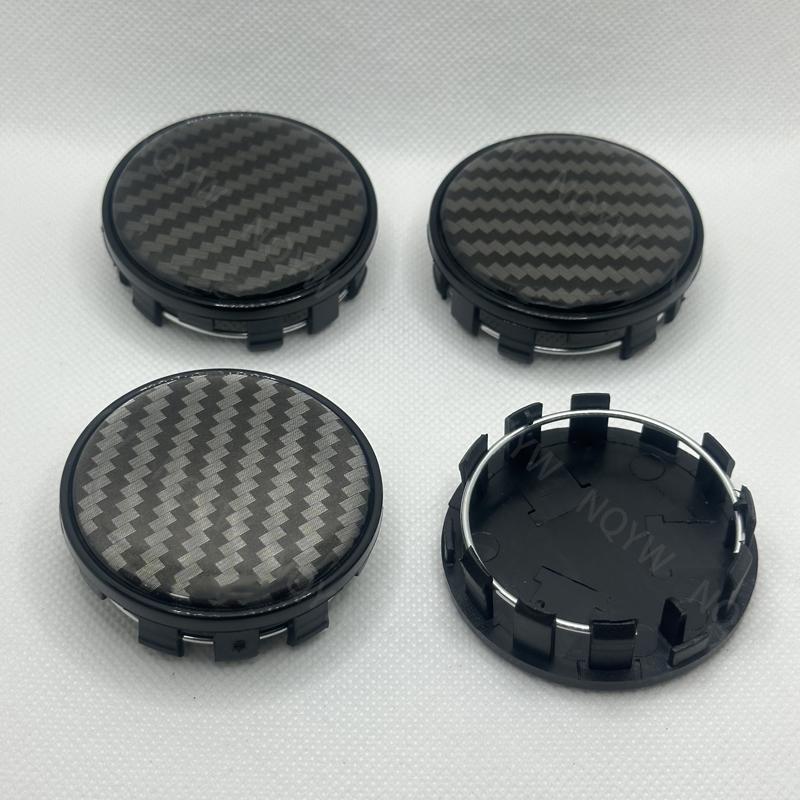4 Teile/satz 54mm Auto Felgen Radkappen Auto Radnabenkappen Schwarz Silber ABS Kunststoff Radkappe Staubdichte Abdeckungen Auto Zubehör schwarz