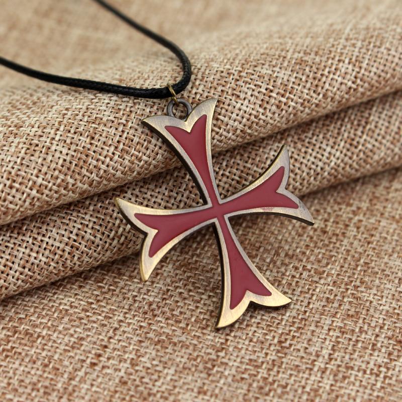 Schmuck Herren Halskette Vintage Tempelritter Eisernes Kreuz Anhänger Halskette für Männer Kreuz Schmuck bronze