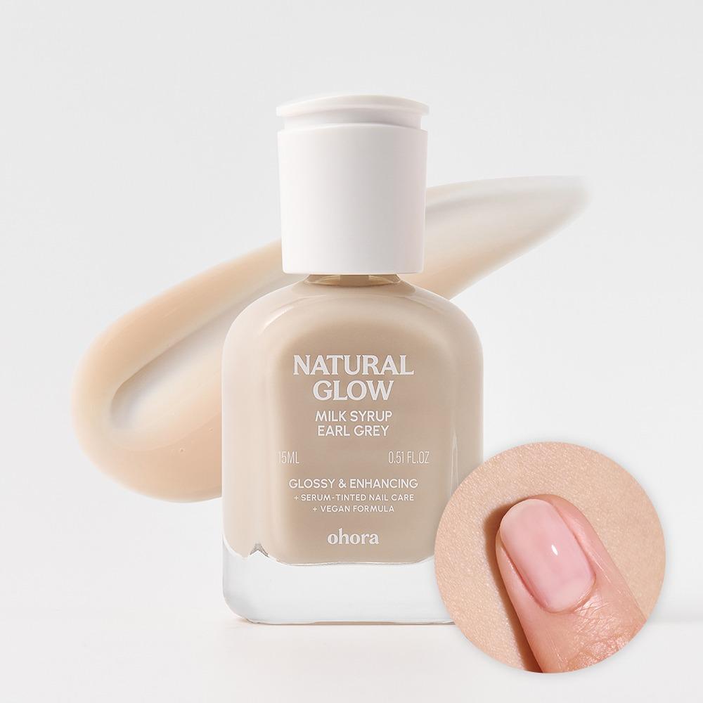 [ohora] Sirup-Nagelhärter 15ml (10 Farben) - Professioneller Nagelhärter mit transluzentem Sirup-Ton EARL GREY