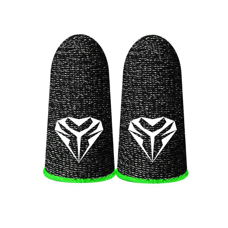 4 Stück/2 Stück Handy-Spiel-Controller Fingerspitzen-Handschuhe Handy-Spiel-Fingerspitzen-Abdeckung Schweißabweisender Fingerling für PUBG grün