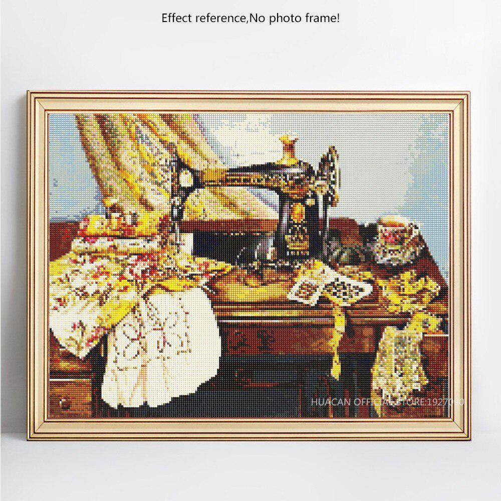 5D-Diamant-Gemälde, Nähmaschine, komplett, rund, Strass-Bild, Stickerei, Verkauf, Diamant 20X30