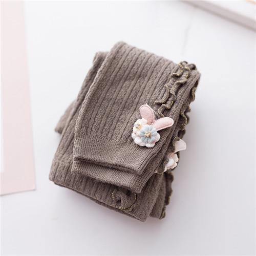 Strumpfhosen für Mädchen Herbst Winter Kinderstrumpfhosen Gestrickte Baby-Strumpfhosen Warme Leggings Kinder Weiße Strumpfhosen Kleinkind Kleidung 0-6 Jahre XL 5to6Years dunkelgraue