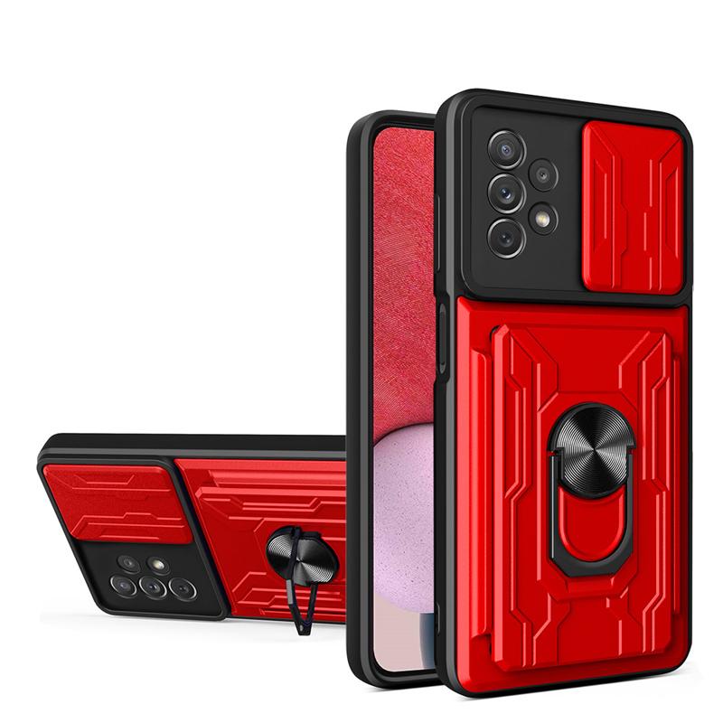 Slide Kamera Objektiv Karte Halter Fall Für Samsung Galaxy A53 A52S A33 A73 A22 A13 A32 A52 A72 A12 A21S a51 A71 A30 A50 S20 S21 Plus Ultra Rüstung Abdeckung Samsung Galaxy A13 4G rot