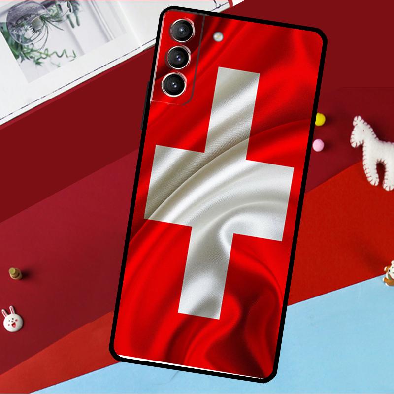 Schweiz Schweizer Flagge Hülle Für Samsung Galaxy S26 S25 S23 S22 S20 S24 Ultra S9 S10 Plus S21 FE S25 FE Handyhülle Galaxy S22Ultra
