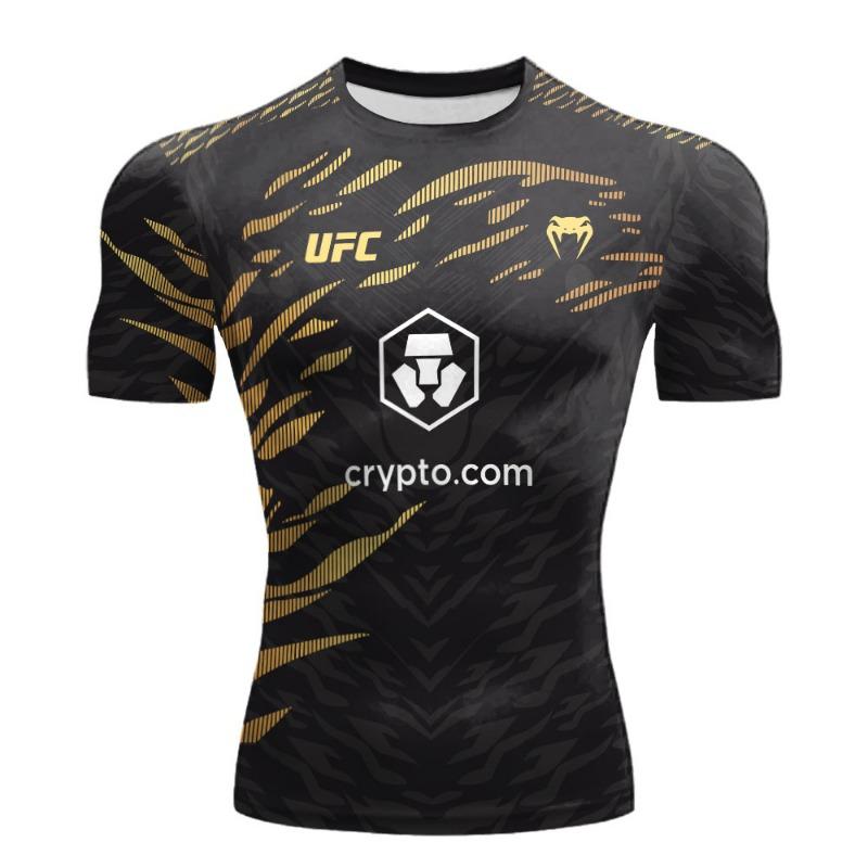 MMA Extreme Boxkampf UFC Enthusiast T-Shirt Für Männer Sommer 2026 Lässiges Modisches Jersey Männliche Kurzarm Sportoberteile M gray