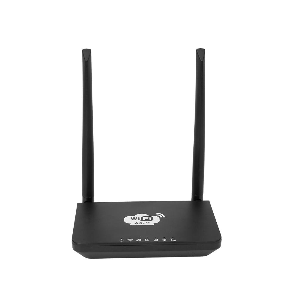 4G LTE WLAN-Router 300 Mbit/s Hochgeschwindigkeits-WLAN-Router mit SIM-Kartensteckplatz und 2 externen Antennen US Plug schwarz
