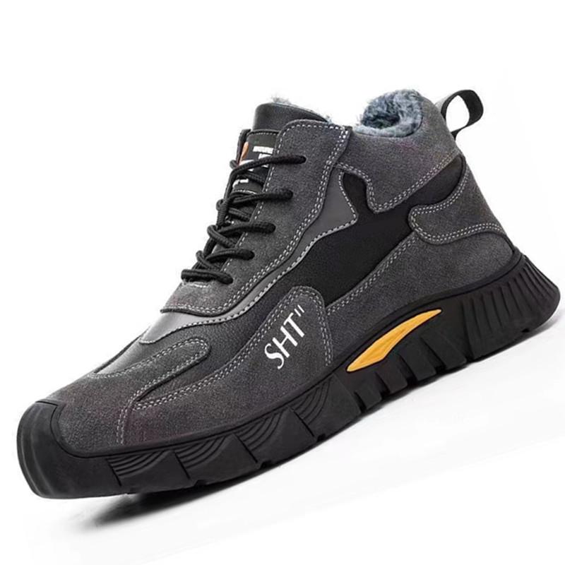 Winter-Arbeitsschuhe, warme Sicherheitsschuhe, Sicherheits-Sneaker mit Stahlkappe für die Arbeit, Schutzschuhe, pannensichere Arbeitsstiefel für Herren 44