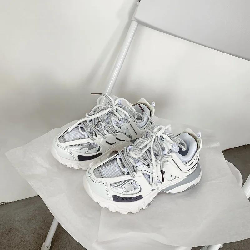 Mode Damen Tennis Trend Mode Frau Chunky Sneakers Rosa Blau Casual Sportschuhe Dicke Unterseite Damen Herren Sneaker 2024 44