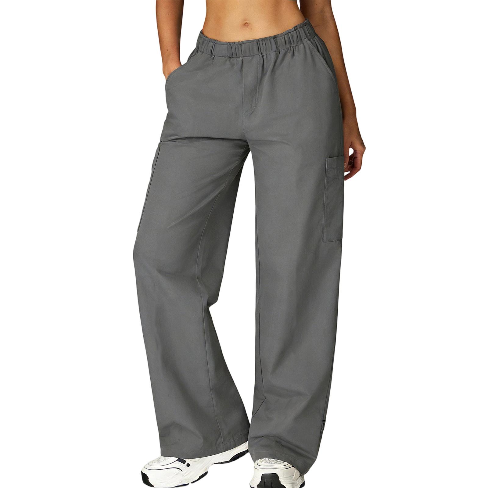 Damen Locker Sitzende Arbeits Hose Mehrere Taschen Medizinische Uniform Hose Bequeme Krankenschwester Pfleger Hose für Arbeitsplatz M gray