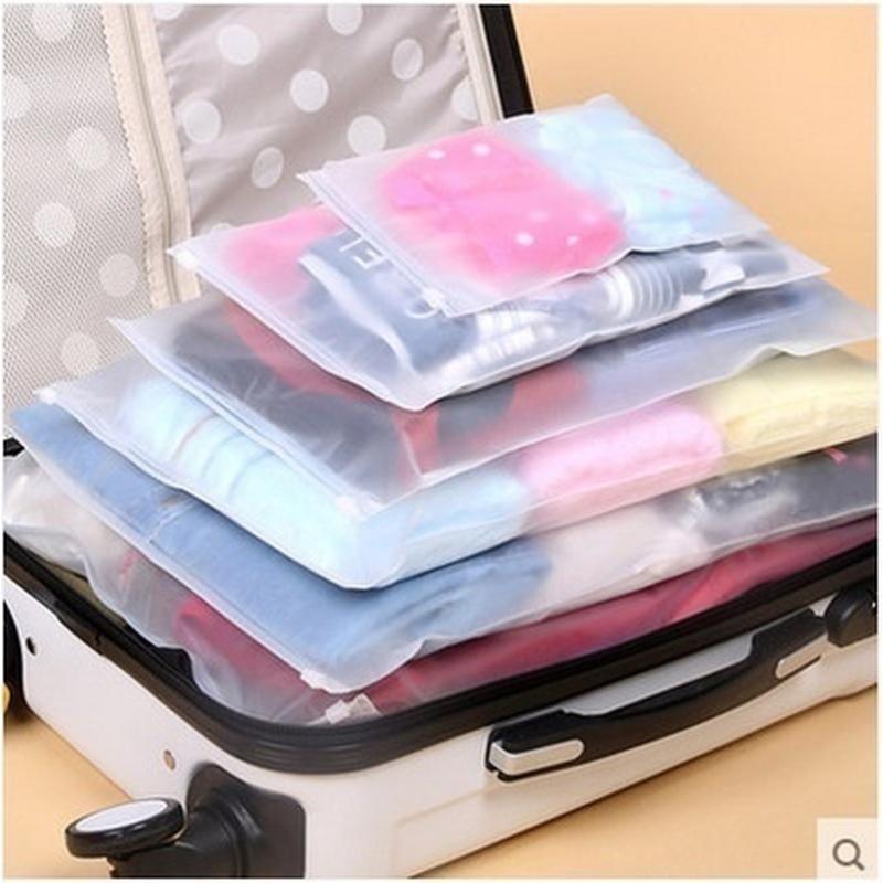 5 Stück Tragbare Reise Make-up Aufbewahrung Wasserdicht Schuhtasche Organizer Beutel Plastikverpackungsbeutel für Stoffbeutel Zip-Lock Aufbewahrung 24cmx35cm