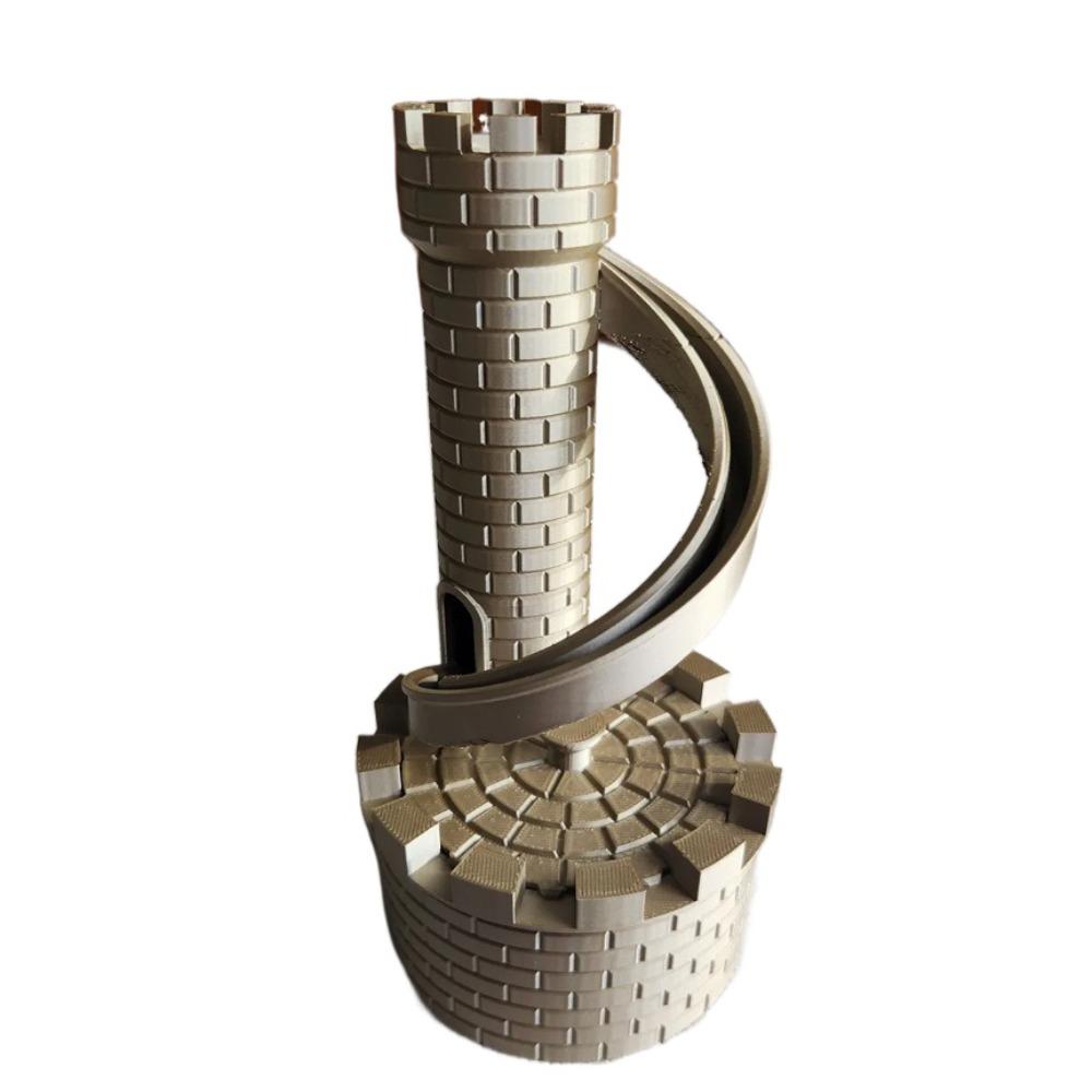 Sparschwein Burgturm Sparschwein PLA Rollender Turm Geldboxen Kinderspielzeug silber