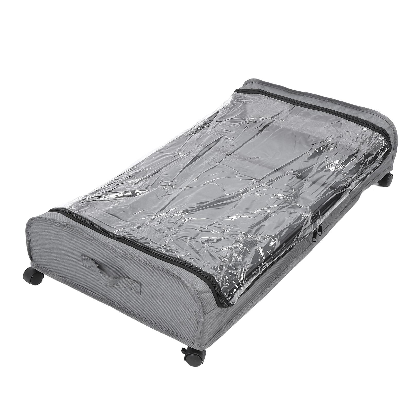 Aufbewahrung unter dem Bett mit Rädern Durchsichtiger Deckel Rollender Aufbewahrungsbehälter für unter dem Bett für Kleidung Schuhe Spielzeug