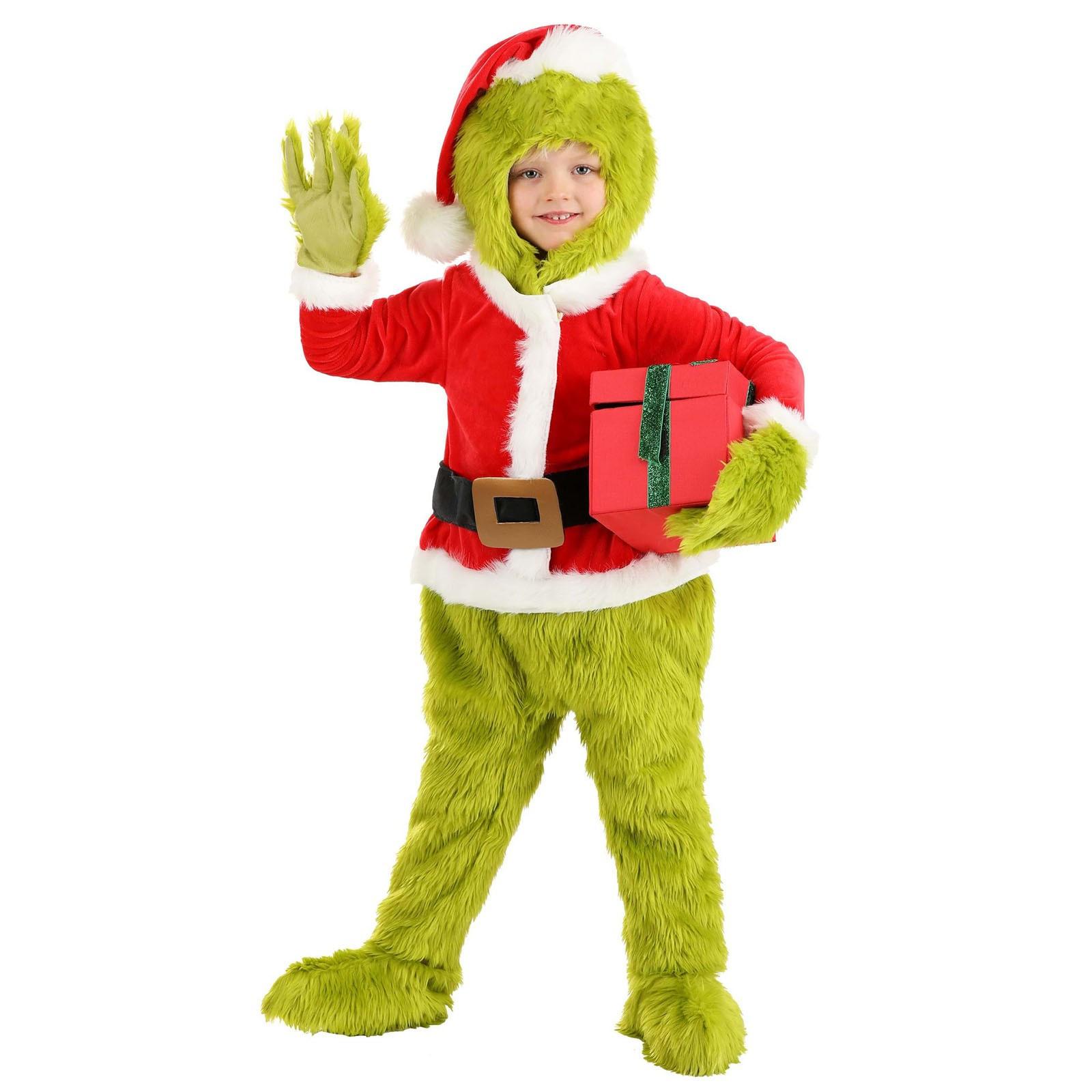 Klassisches Weihnachts-Cosplay-Kostüm, Anziehhose, Babykleidung, Hose, Jacke, Mütze, Handschuh, Gürtel und Fußstulpen, 6-teiliges Set 140 rot