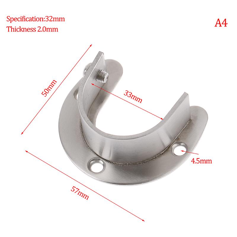 Edelstahl Verdickt Öffnung Kleidung Stange Sitz Handtuch Sitz Vorhang Stange Sitz