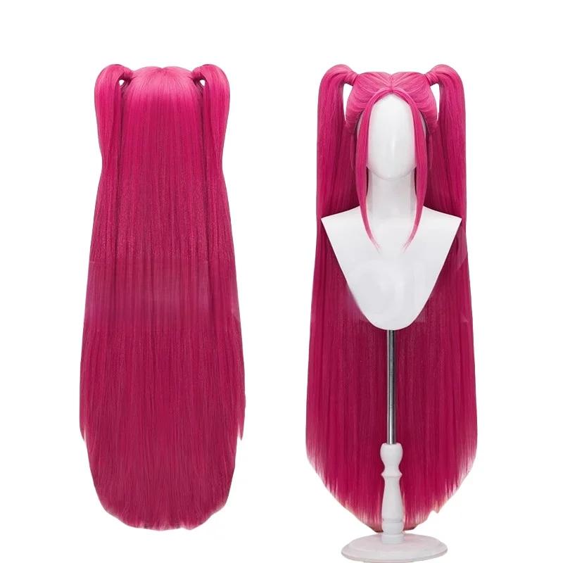 Mira Cosplay Kostüm Perücke Damen Mädchen Halloween Karneval Comic-Con Party Rollenspiel Outfits M pink