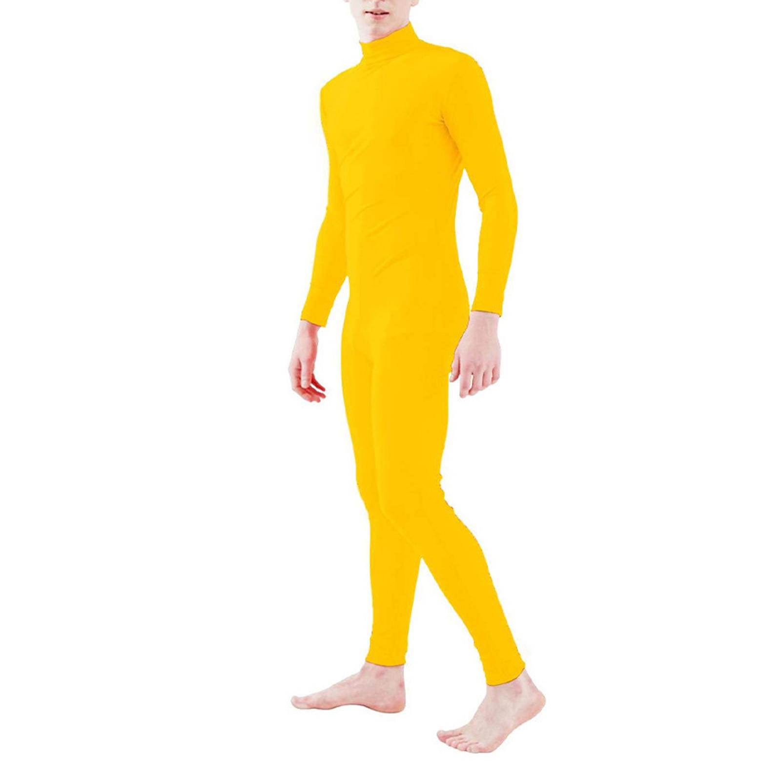 Anzug Cosplay Turnanzug Ganzkörperanzüge Greenscreen-Anzug Kostüme 120 gelb