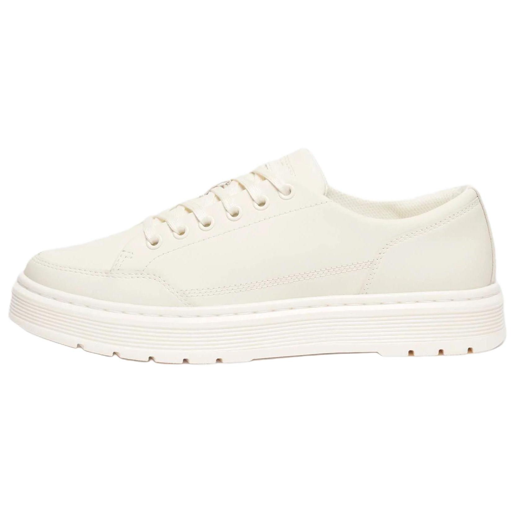 DR. Martens Brookline Leder Mode Lässig Langlebig Low-Top Schuhe Unisex Sneaker Off-White 41542100 39 white
