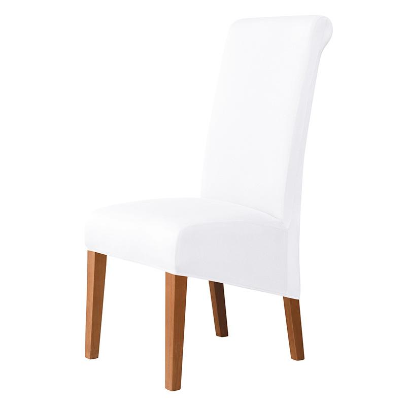 Einfarbiger Stuhlbezug mit hoher Rückenlehne, XL-Größe, hohe Elastizität, glatter Stoff, Stuhlhussen für Esszimmer, Küche, Stretch, Heimdekoration 1pc weiß