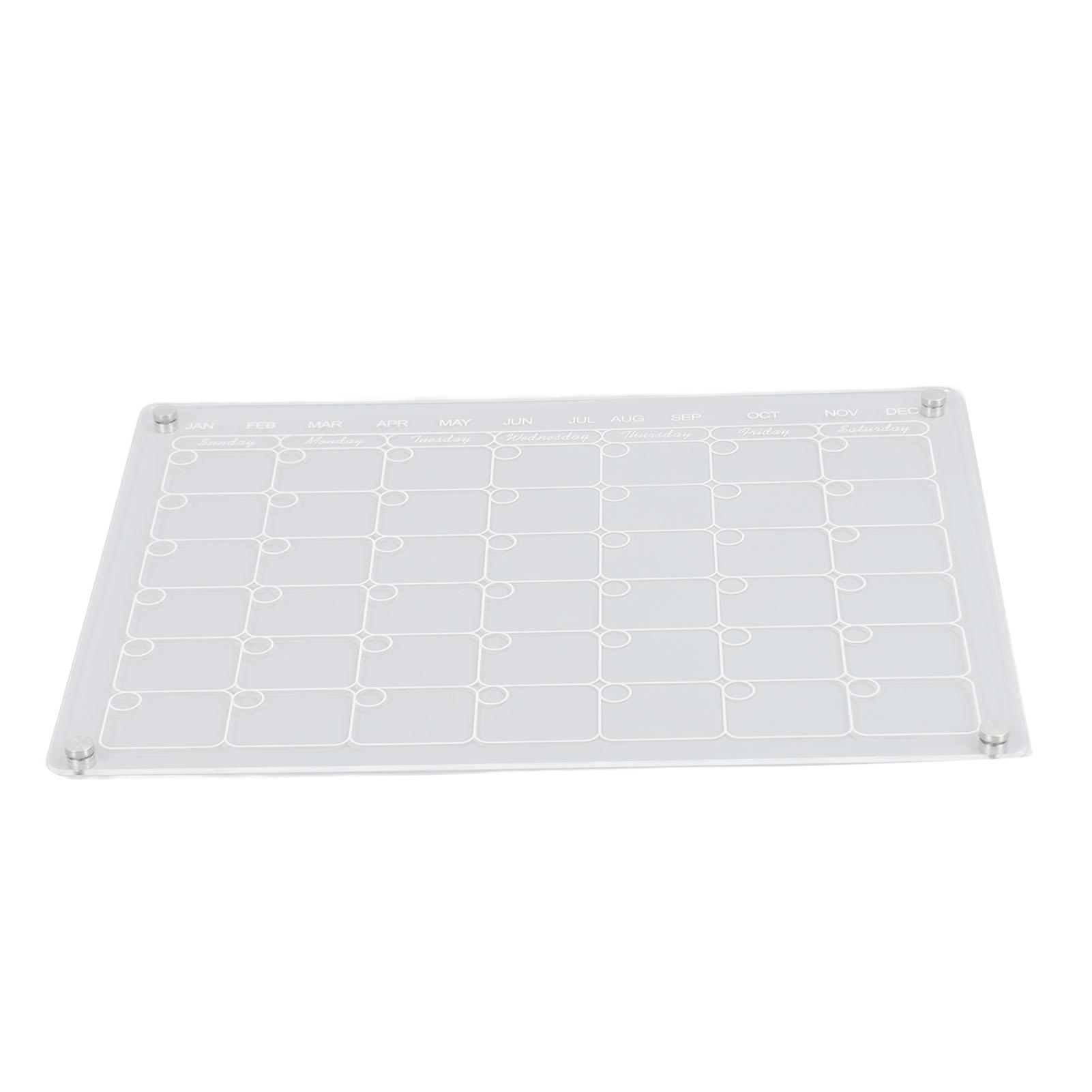 Magnetischer Memo-Kalender Wiederverwendbarer Abwischbarer Tagesplaner Acryl Magnetischer Kalender für Kühlschrank