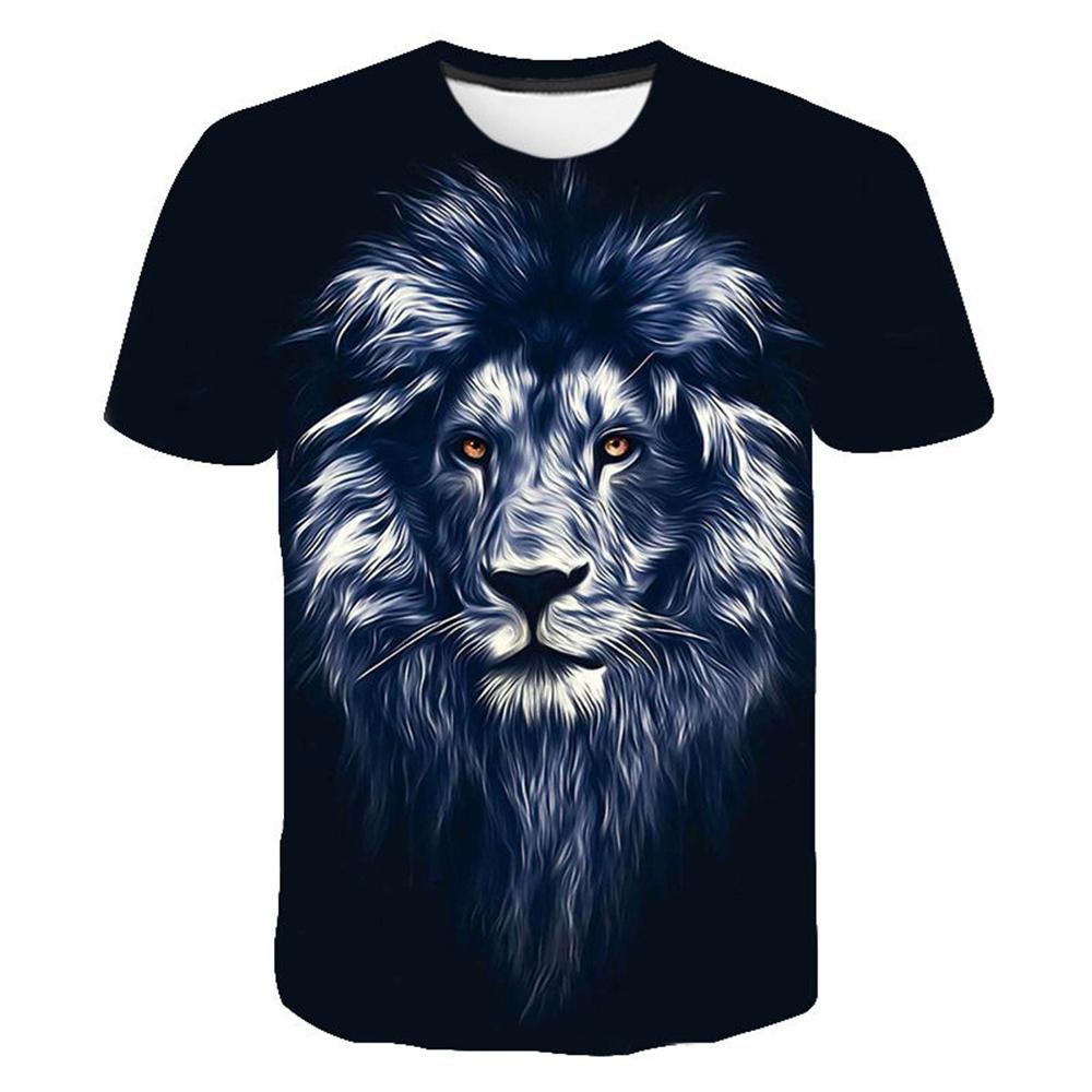 Jungenkleidung 3D Tiger Print Grafik T-Shirts Kurzarm Sommer Kinderkleidung Mode O-Ausschnitt Kinder T-Shirt Mädchen Tops 120