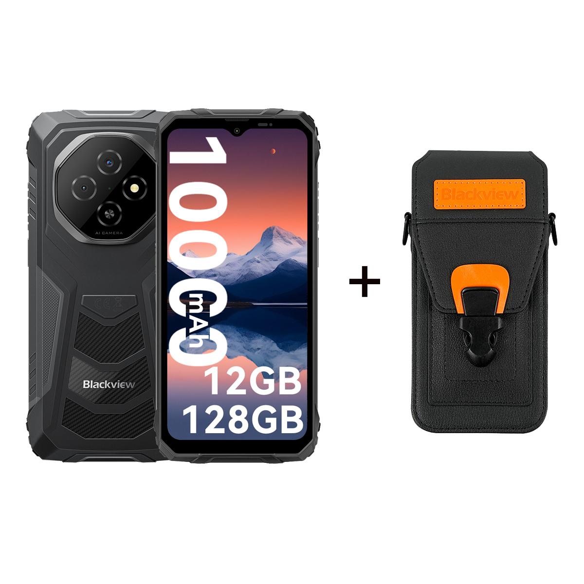 Blackview FORT 1 5G 4/6GB 128/256GB Android 15 Robustes Smartphone 6,56 Zoll 90HZ Mobiltelefon 11000mAh 4+128 with a phonecase schwarz