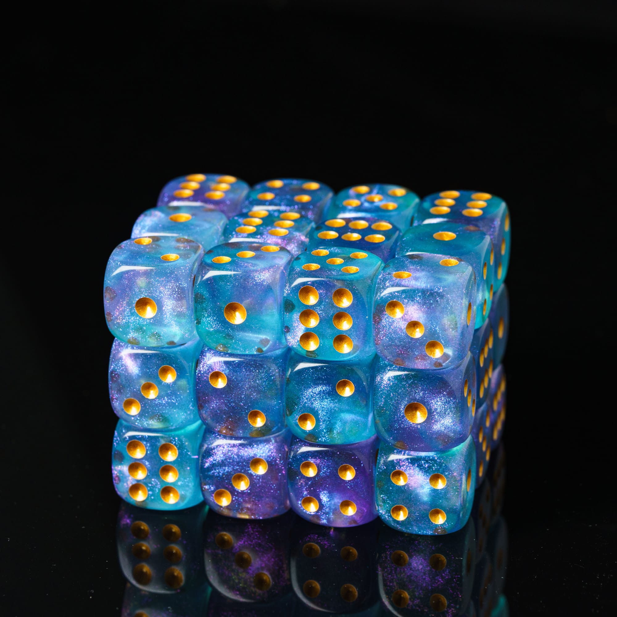 Poludie 10 Stück D6 Sechsseitige Würfel 16 mm Lustige Spiele Würfel für RPG Club Glücksspiel Desktop Party Bar Brettspiel Tischzubehör 10pcs Purple Cyan