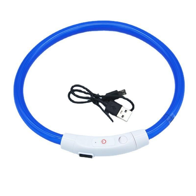 LED Hundehalsband Leuchtend USB Katze Hundehalsband 3 Modi LED Licht Leuchtend Verlustprävention LED Halsband für Hund Haustier Hundezubehör S