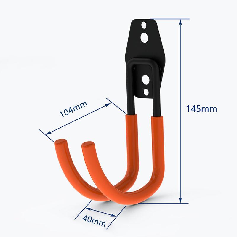 Robuster Metallhaken für die Garage, Organizer, Wandhalterung, Fahrradaufhänger, Haken, Wandhalterung, rutschfeste Aufbewahrungshaken für Leitern, Gartengeräte
